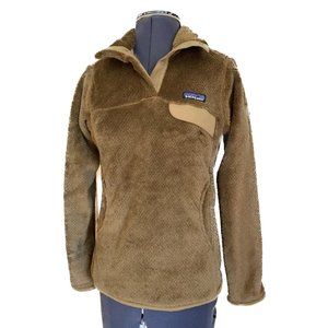 Patagonia Re-Tool Snap-T Pullover Deep-pile Fleece XS Brown Soft & Warm Like NEW